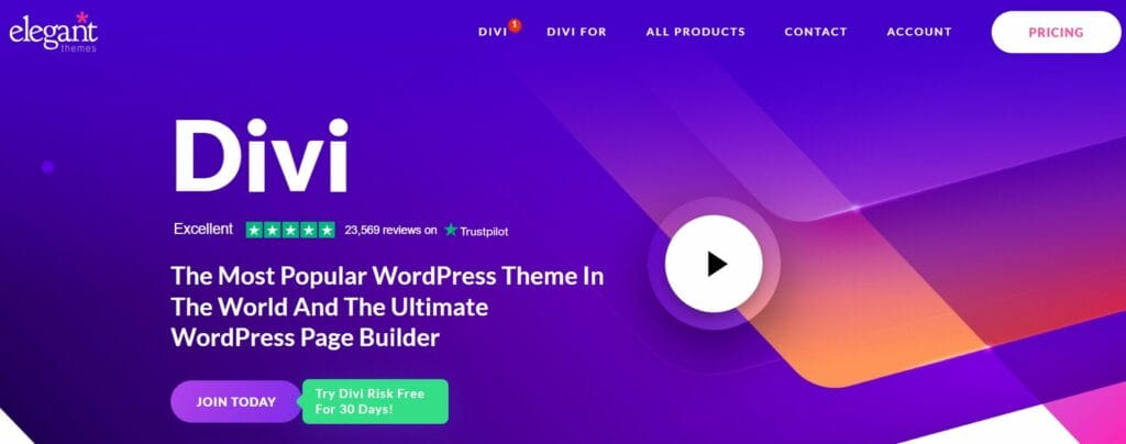WordPress导航主题模板推荐Divi